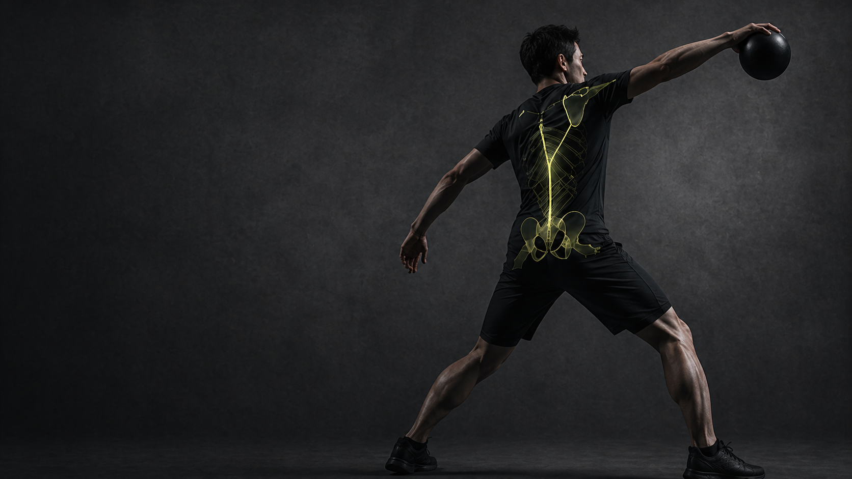 競技動作につながる身体の連動を表現したアスリートビジュアル